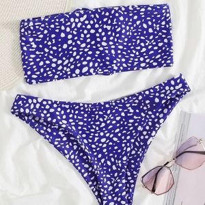 SHEIN Blue/Violet Bandeau bikini